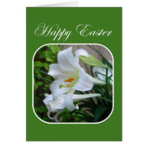 Fröhliche Ostern, Ostern-Segen, weiße Lilie Grußkarten