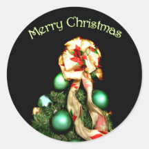 Fröhliche Weihnachtsbaum-Aufkleber
