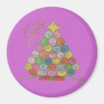 Fröhliche Weihnachtsbaum-Steppdecken-Platte Magnete