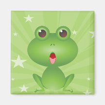 Frosch-amphibisch grüne Frosch-niedliches Cartoon- Magnete