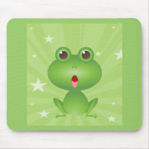 Frosch-amphibisch grüne Frosch-niedliches Cartoon- Mousepads