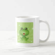 Frosch-amphibisch grüne Frosch-niedliches Cartoon- Kaffee Haferl