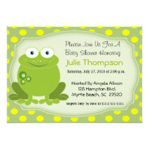 Frosch-Babyparty-Einladung
