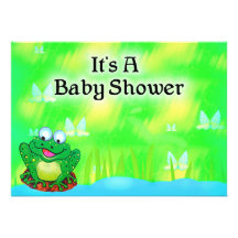 Frosch-Babyparty Individuelle Einladungskarten
