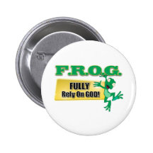 FROSCH-CHRISTLICHES AKRONYM BERUHEN VÖLLIG AUF GOT BUTTONS