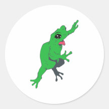 Frosch frog runder aufkleber