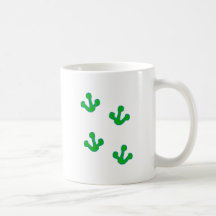 Frosch Fußspuren frog tracks Teetasse