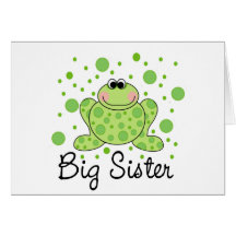 Frosch-große Schwester Grußkarte