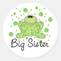 Frosch-große Schwester Sticker