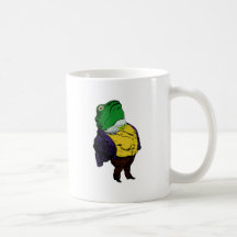 frosch im anzug frog in suit kaffeetasse