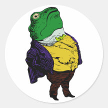 frosch im anzug frog in suit sticker