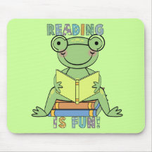 Frosch - Lesung ist Spaß-T-Shirts und Geschenke Mauspads