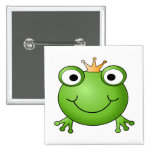 Frosch-Prinz. Glücklicher Frosch Buttons