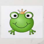 Frosch-Prinz. Glücklicher Frosch Flyerdesign