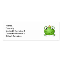 Frosch-Prinz. Glücklicher Frosch Visitenkartenvorlagen