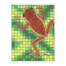 Frosch und Pixel Personalisierte Einladungskarte