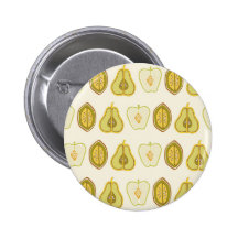 Frucht-Entwurfs-Apfel-Birnen-Avocado-Küchen-Gesche Button