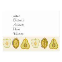 Frucht-Entwurfs-Apfel-Birnen-Avocado-Küchen-Gesche Visitenkarten Vorlagen