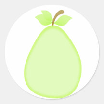 Fruchtige Birnenaufkleber