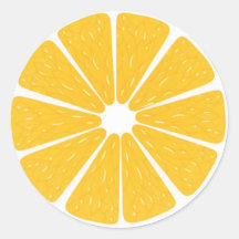 Fruchtige orange Aufkleber