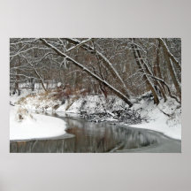 Früher Winter an versteinernden Frühlingen Plakat