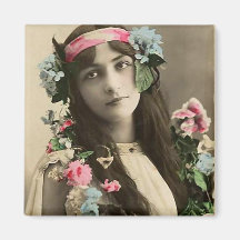 Frühes Blumen-Kind Kühlschrankmagnet
