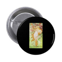 Frühling Alphonse Mucha Printemps Anstecknadelbutton