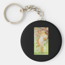 Frühling Alphonse Mucha Printemps Schlüsselanhänger