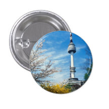 Frühling, Namsan Turm, Seoul, Südkorea Buttons