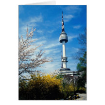 Frühling, Namsan Turm, Seoul, Südkorea Karten