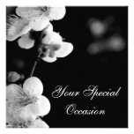 Frühling zum Life/B&W Flora-jedes Anlass lädt ein  Personalisierte Ankündigungskarte