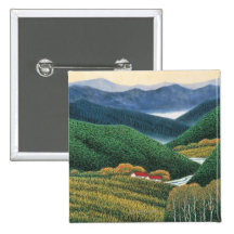 Frühlings-Berge Anstecknadel