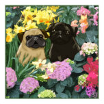 Frühlings-Mops-Plakat poster