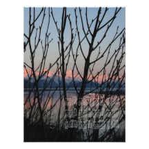 Frühlings-Niederlassungen im Sonnenuntergang; Kale Photographischer Druck