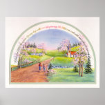FRÜHLINGS-ZEIT durch SHARON SHARPE Poster