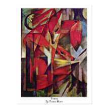Füchse durch Franz Marc Postkarte