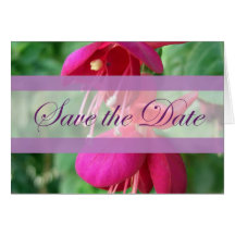 Fuchsie 4 Save the Date Wedding Karten