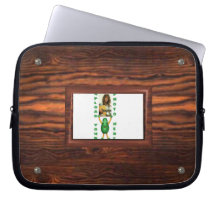 Fügen Sie Foto hölzerner Grenzillusion hinzu Laptop Sleeve Schutzhülle