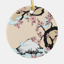 Fuji und Kirschblüte-Verzierung Ornament
