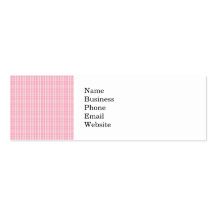 Fun and Pretty Pink Summer Time Plaid Pattern Business Card Templates