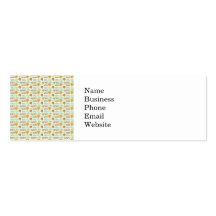 Fun Fall Harvest with Leafs and Cloud Pattern Business Card