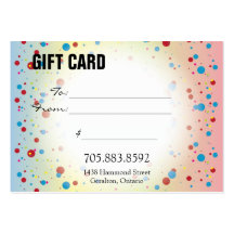 Fun Whimsical Rainbow Dots Business Gift Card Business Cards