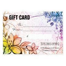 Fun Whimsical Rainbow Flowers Business Gift Card Business Cards