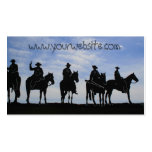 Fünf Cowboy-Visitenkarten