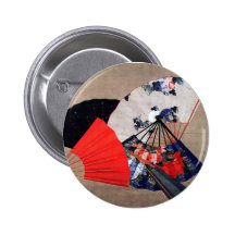 Fünf Fans, Hokusai Anstecknadel