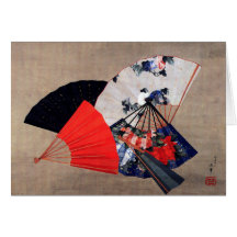Fünf Fans, Hokusai Grußkarten