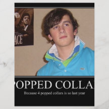 Fünf geknallte Krägen cool Flyer Druck