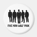 Fünf Mann-Wolfsrudel Magnete