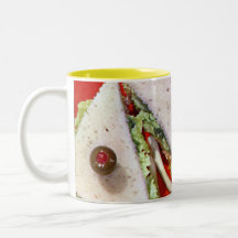Fünfzigerjahre vervollkommnen Sandwich Kaffee Tasse