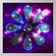 Funkelnde AstralBlume Plakatdrucke